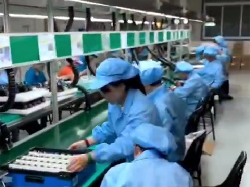 丹麥電子廠流水線